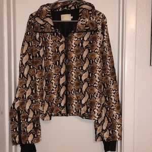 Judith March - Snakeprint Crop Windbreaker